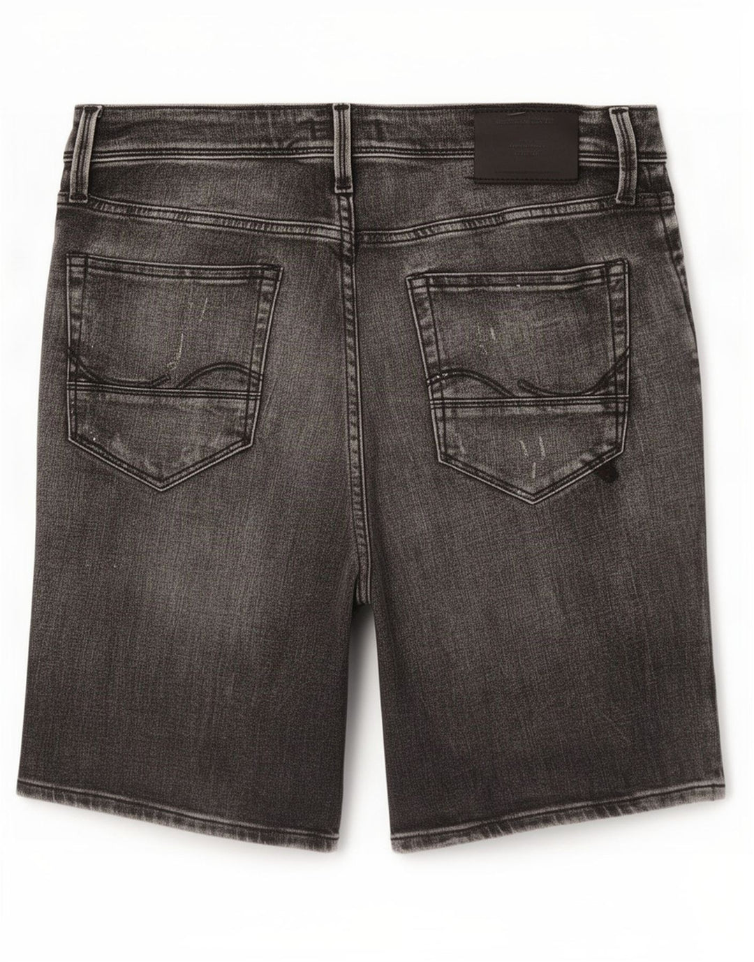 Shorts jeans masculino regular desgastado Jack & Jones pequeno W32 algodão cinza