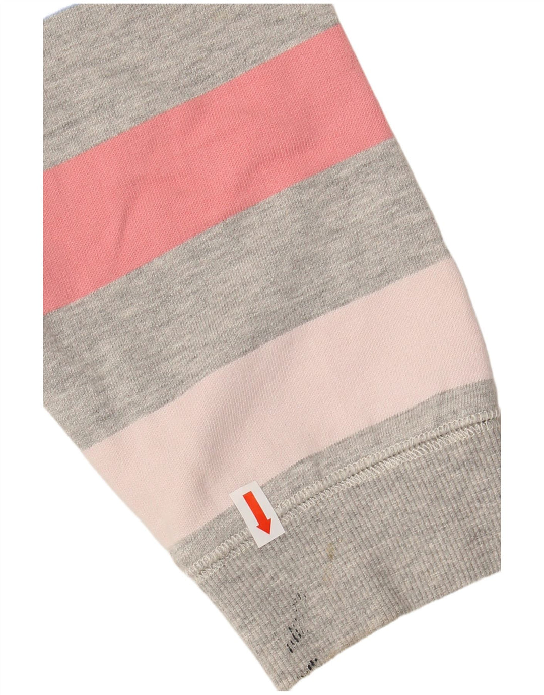 JOULES moletom feminino jumper UK 12 algodão listrado cinza médio