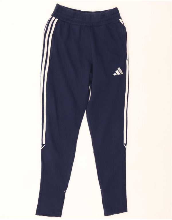 Calças de treino masculinas ADIDAS pequenas algodão azul marinho