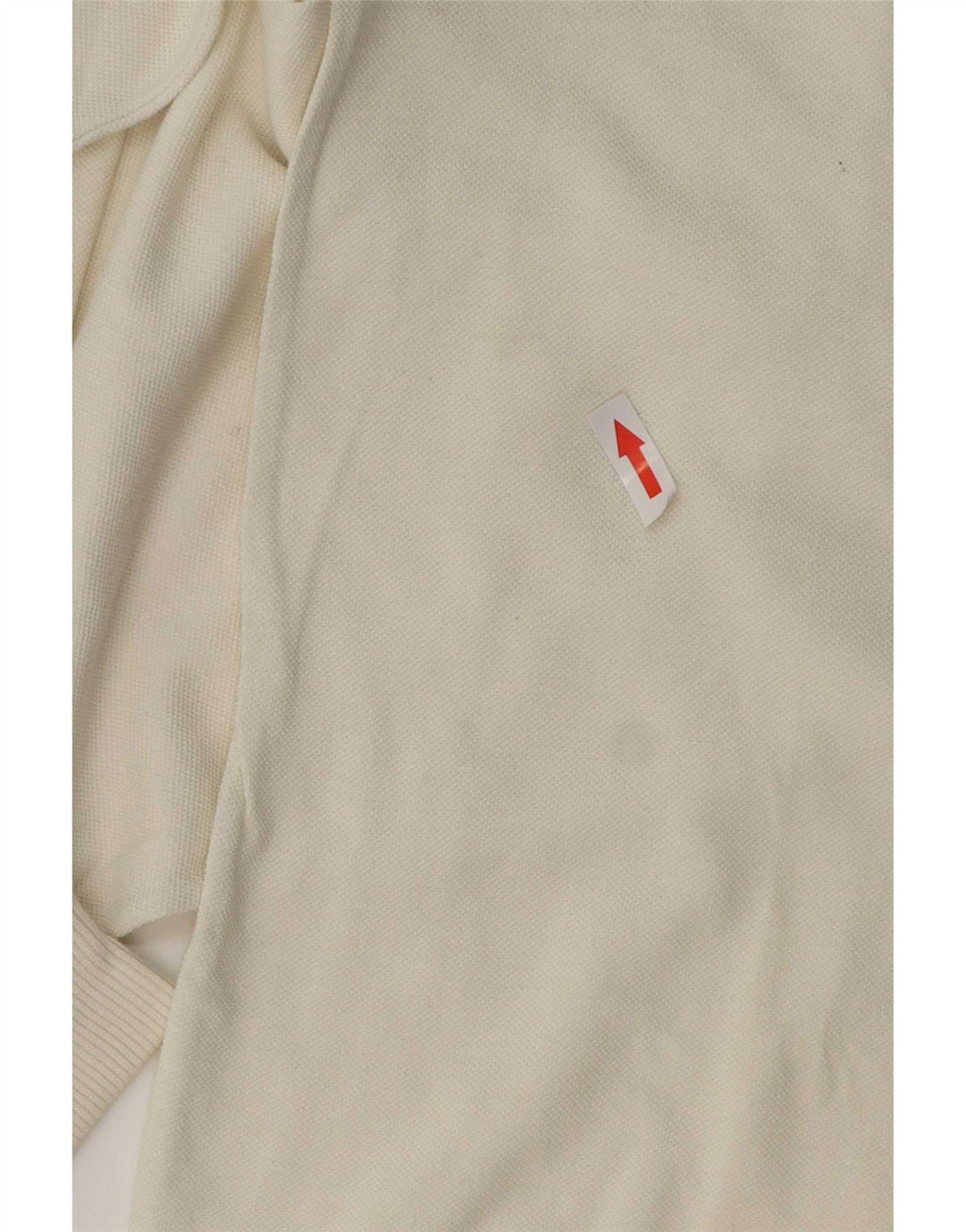 Camisa polo masculina Trussardi de manga comprida grande branca