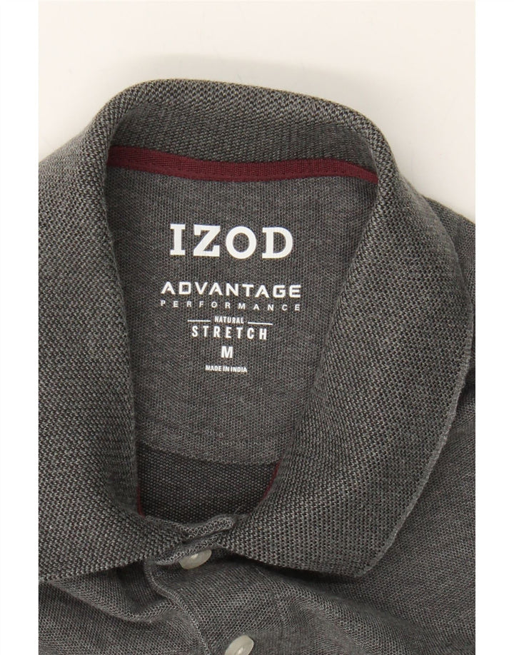 IZOD Mens Polo Shirt Medium Grey Cotton Vintage Izod and Second-Hand Izod from Messina Hembry 