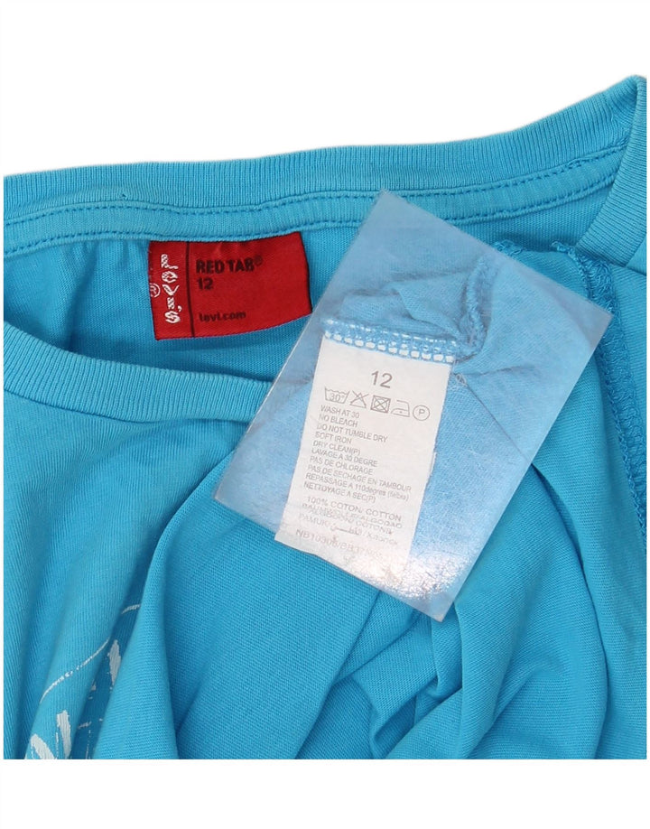 Camiseta gráfica LEVI'S Boys 11-12 anos algodão azul