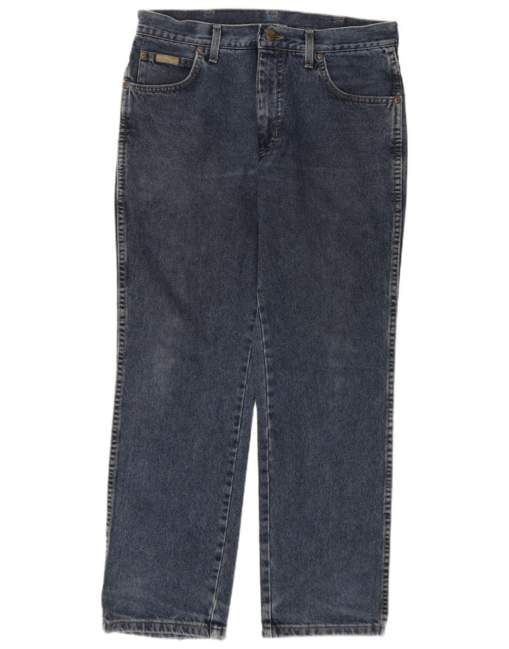 Wrangler Masculino Texas Straight Jeans W33 L30 Azul Algodão