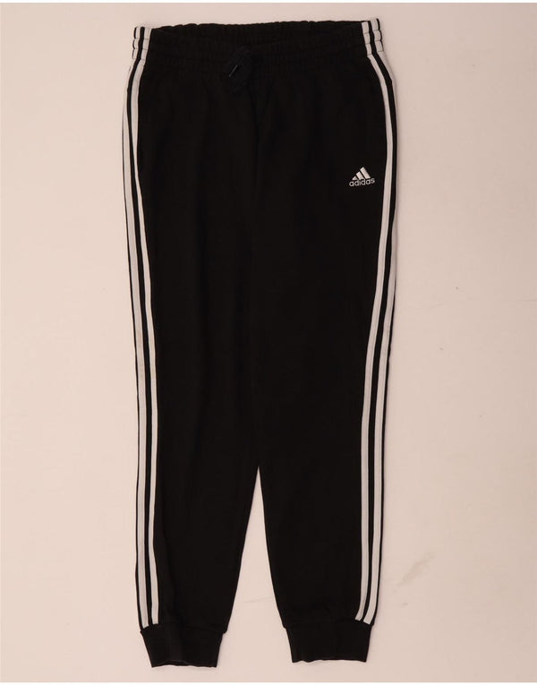 Calça de treino feminina Adidas Joggers UK 16/18 grande algodão preto