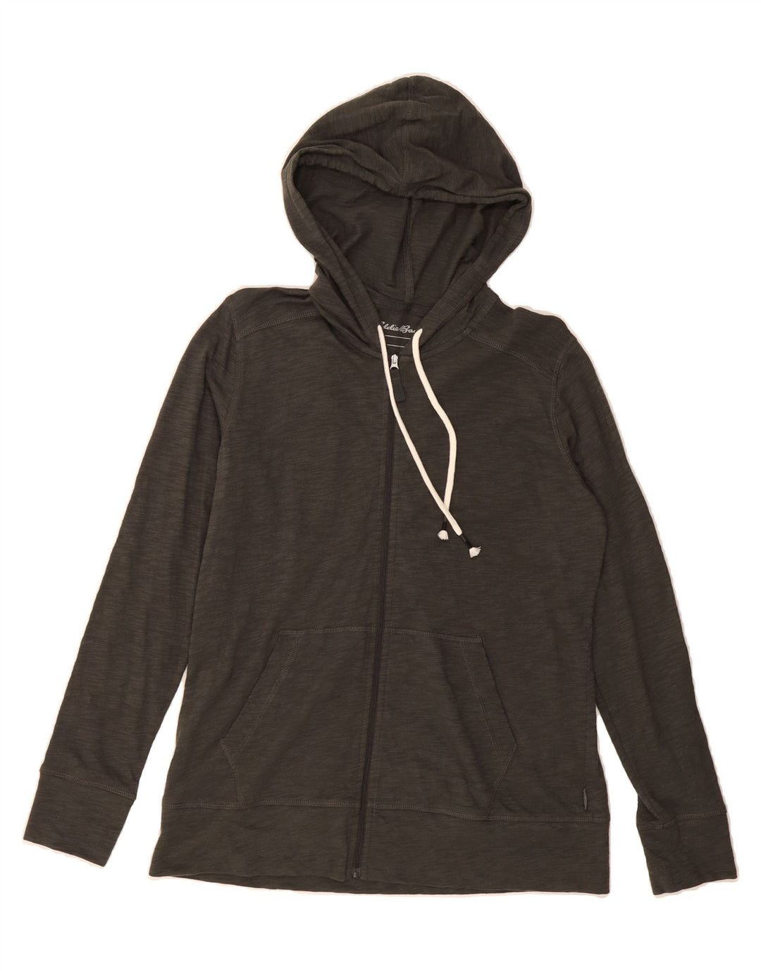 EDDIE BAUER Womens Zip Hoodie Sweater UK 14 Medium Grey Cotton Vintage Eddie Bauer and Second-Hand Eddie Bauer from Messina Hembry 