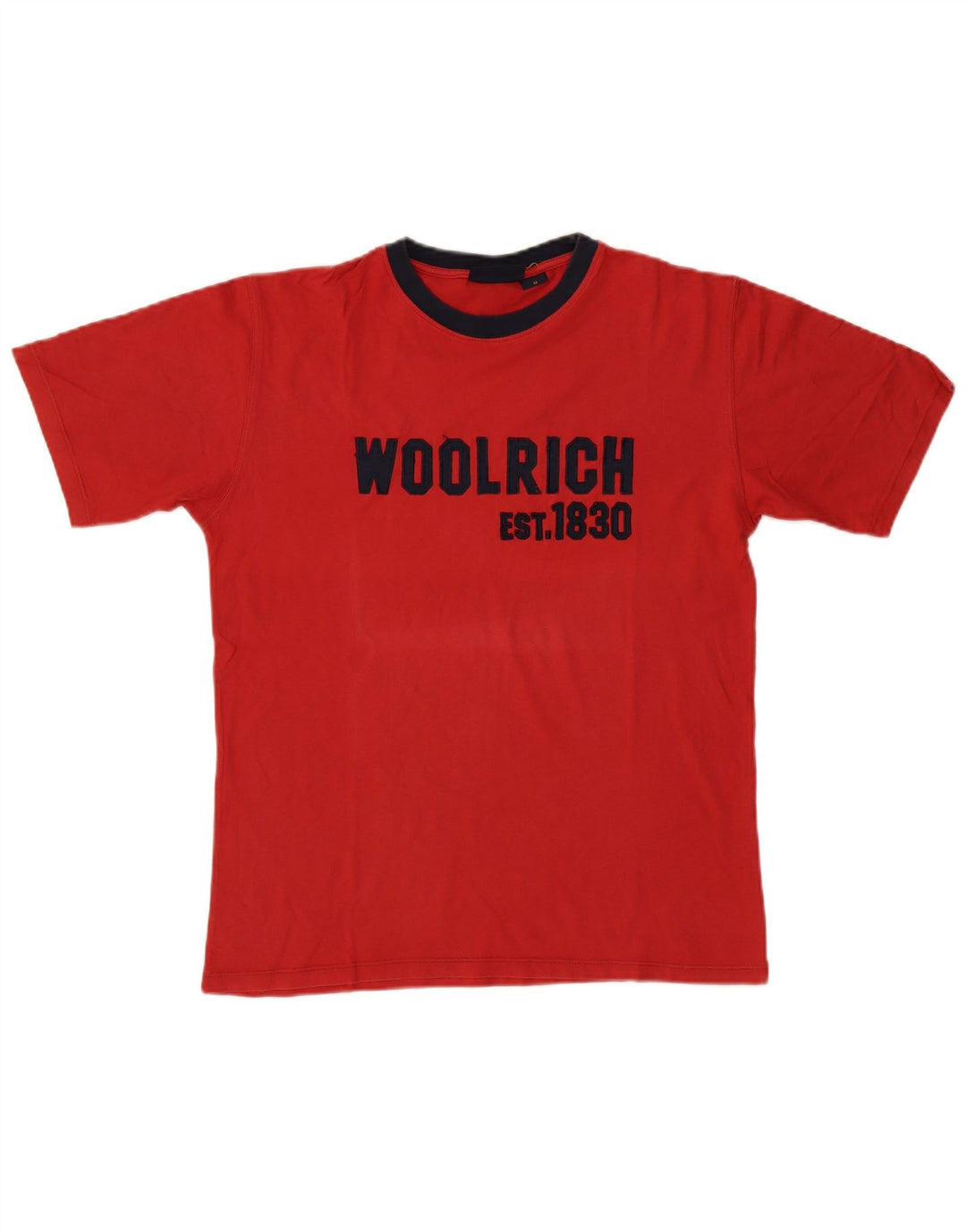 Camiseta masculina WOOLRICH com estampa gráfica de algodão vermelho médio