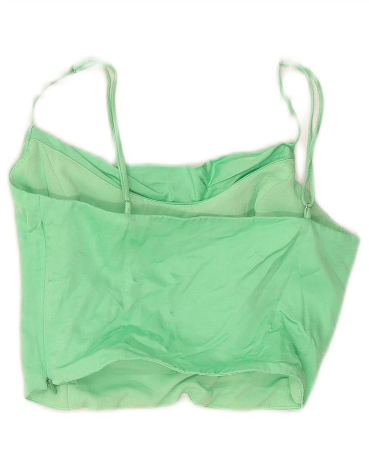 Zara Womens Crop Cami Top Reino Unido 6 XS Verde