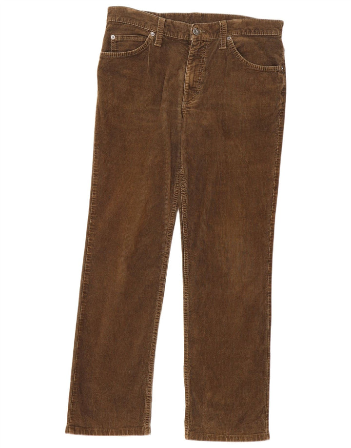 Calça masculina MUSTANG de veludo reto W35 L30 algodão cáqui