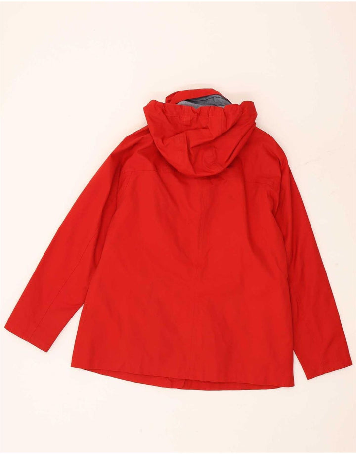 Jaqueta de chuva com capuz para mulheres Fat Face UK 14 Grande Algodão Vermelho