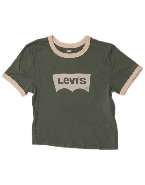 Camiseta Levi's Girls Graphic 7-8 Anos XS Verde Algodão