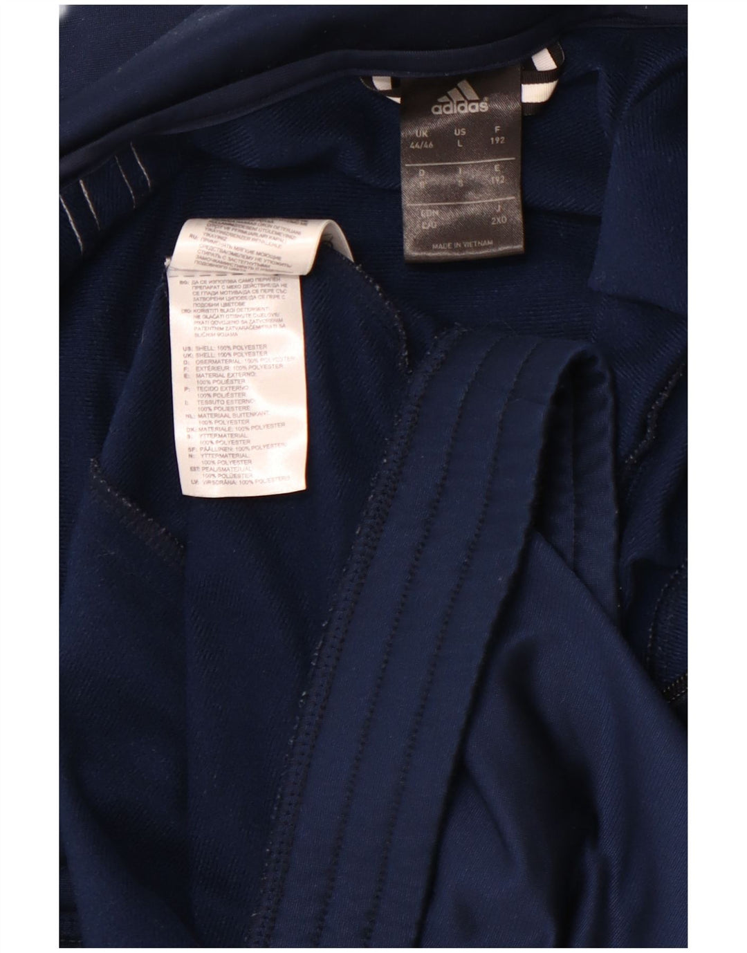 ADIDAS Mens Tracksuit Top Jacket UK 44/46 Grande Azul Marinho Poliéster