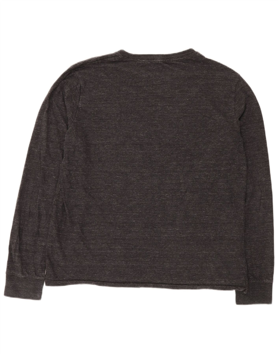 SUPERDRY Top masculino de manga comprida 2XL algodão manchado cinza