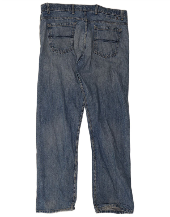 Marks & Spencer Masculino Blue Harbor Straight Jeans W38 L33 Azul Algodão