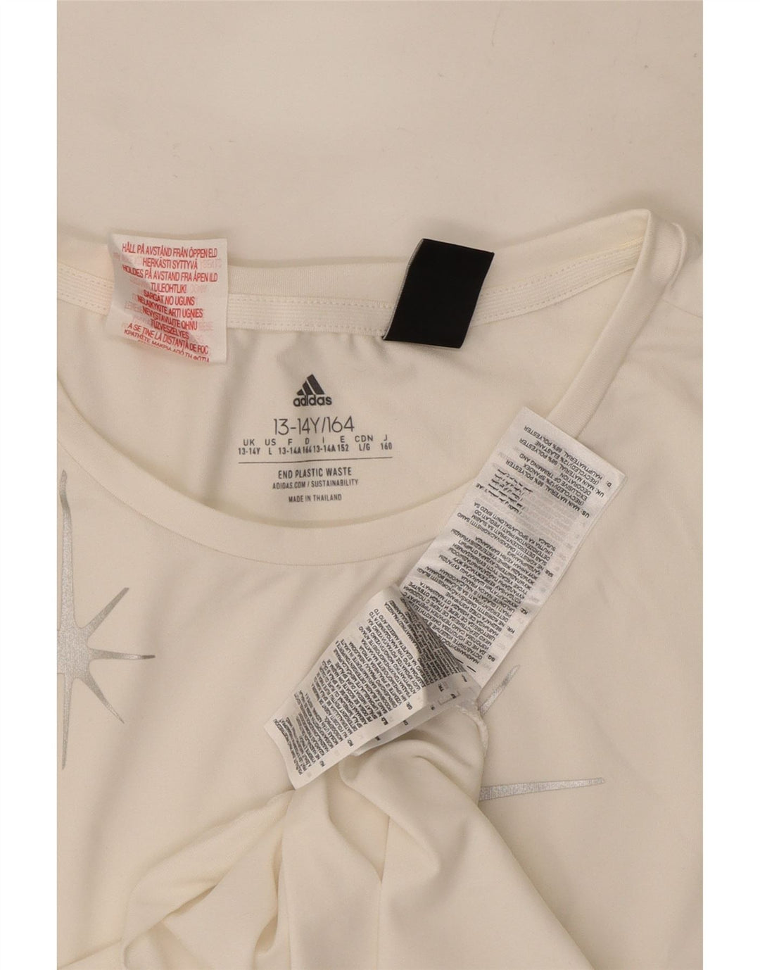 Adidas Girls Graphic Vest Top 13-14 Anos Off White Poliéster