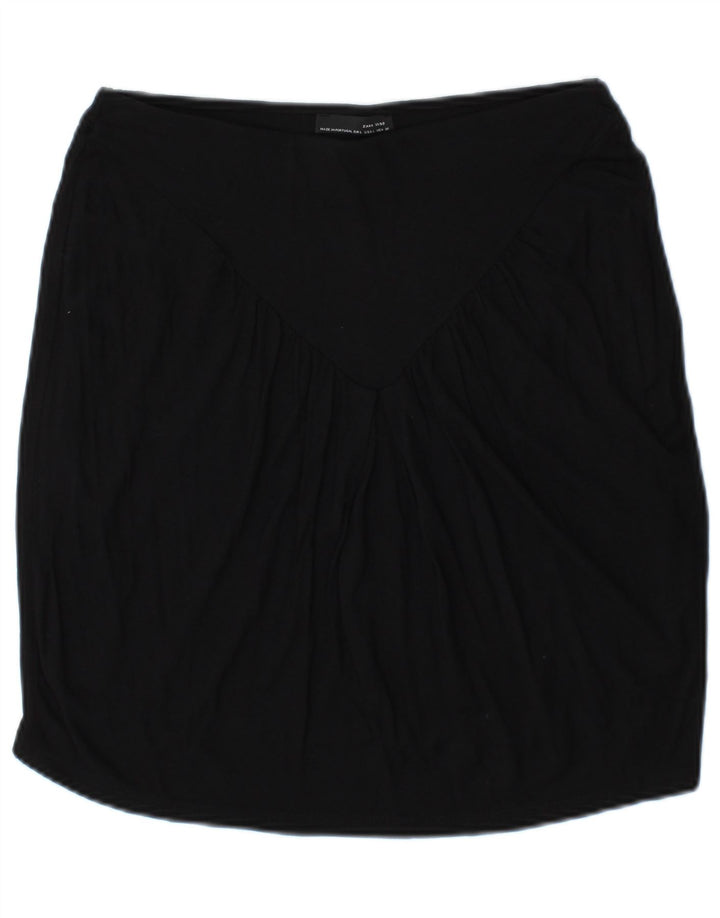 Zara Saia reta feminina grande W30 preta