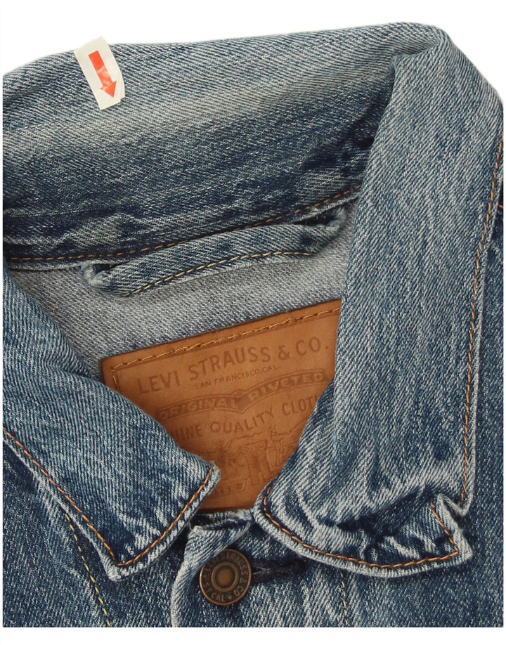 Jaqueta jeans masculina Levi's UK 38 algodão azul médio