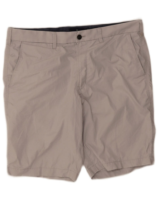 Shorts masculino Marks & Spencer Blue Harbor Chino W36 grande algodão cinza