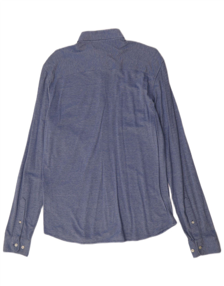 Camisa masculina Jack & Jones pequena azul algodão