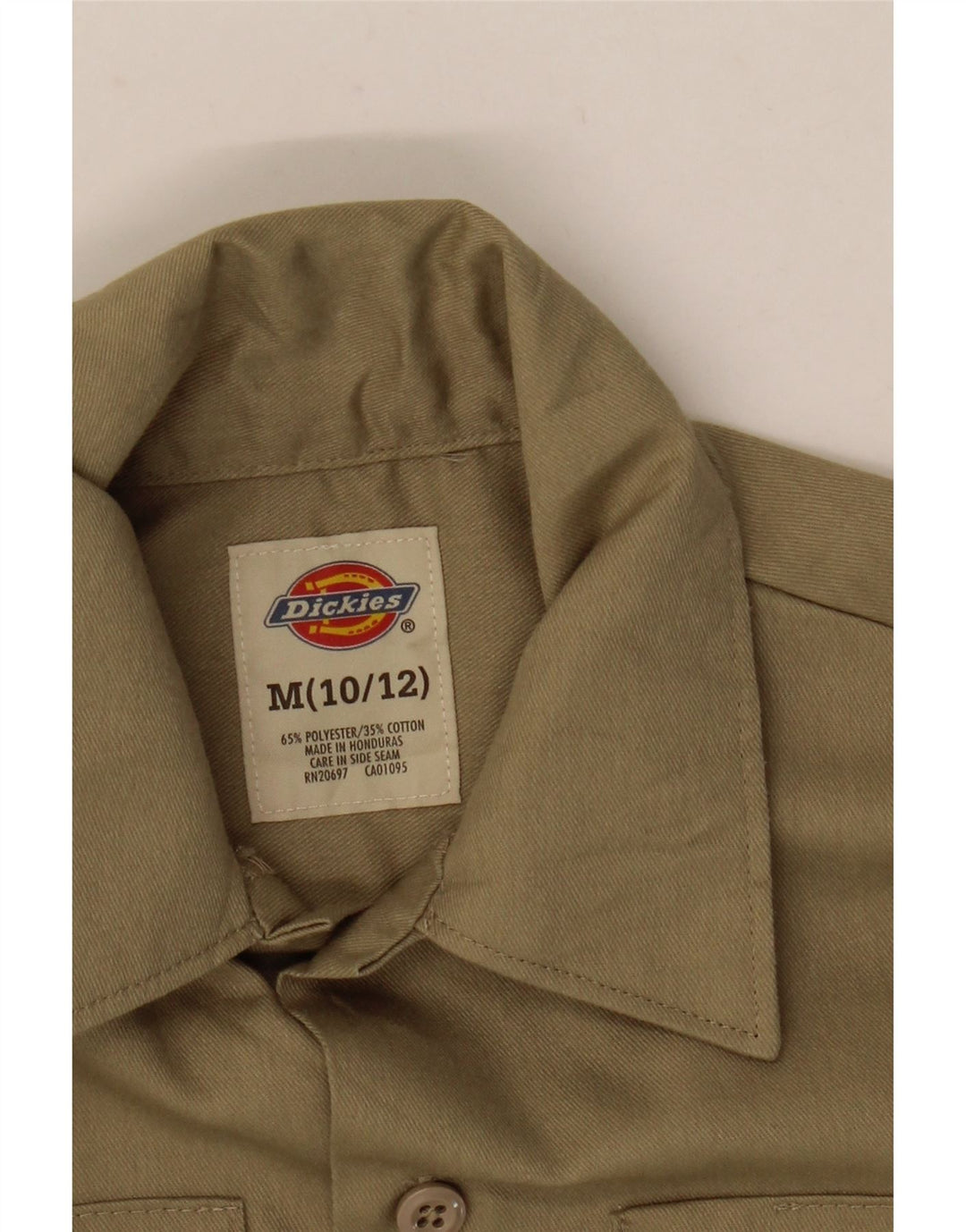 Camisa masculina DICKIES 10-11 anos médio cáqui poliéster