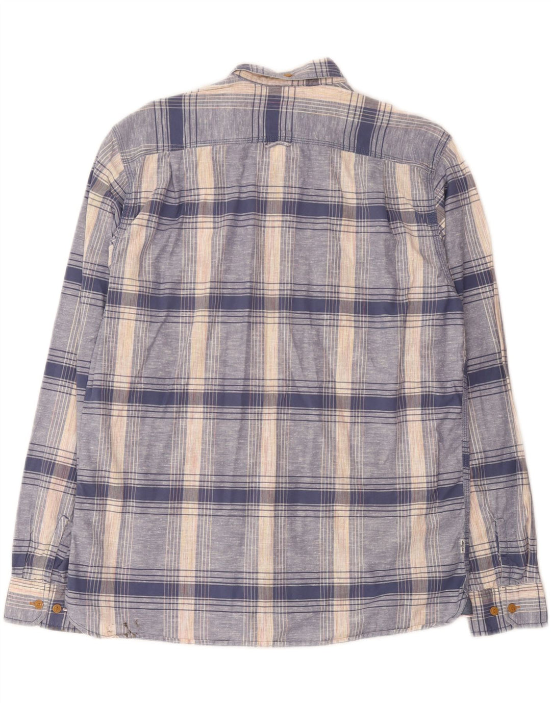 Camisa masculina Levi's de algodão xadrez azul médio