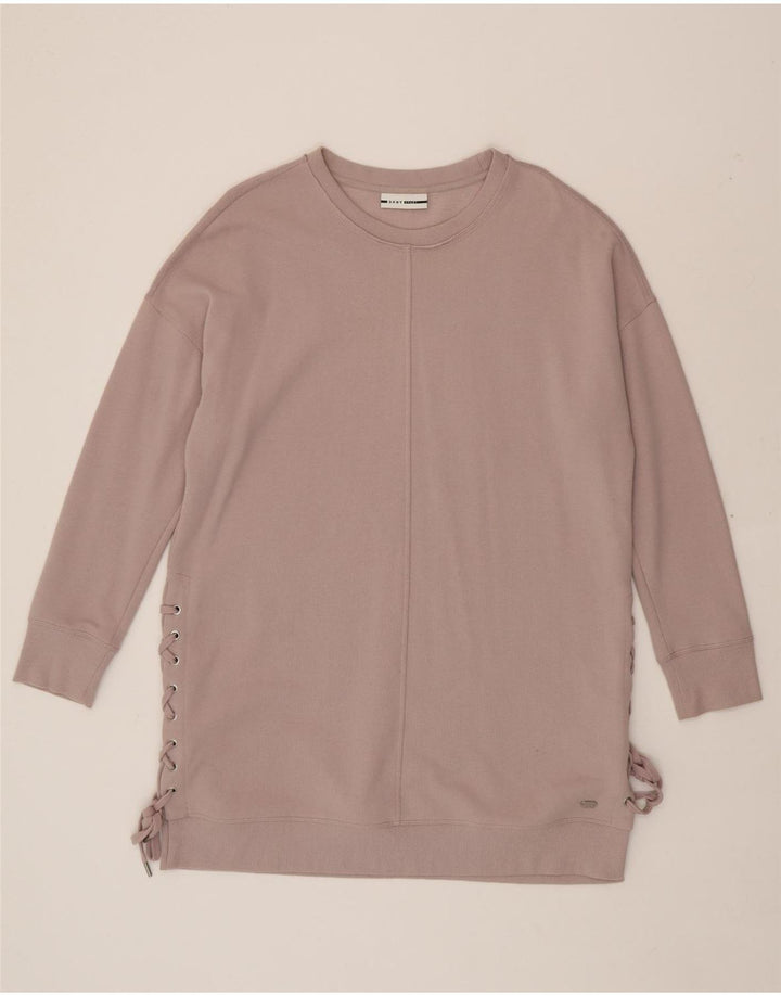DKNY Womens Graphic Longline Sweatshirt Jumper UK 18 XL Grey Cotton Vintage Dkny and Second-Hand Dkny from Messina Hembry 
