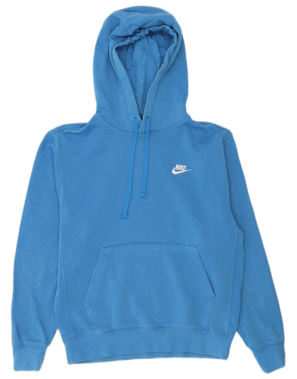 Suéter Nike Masculino Loose Fit com Capuz Pequeno Azul Algodão