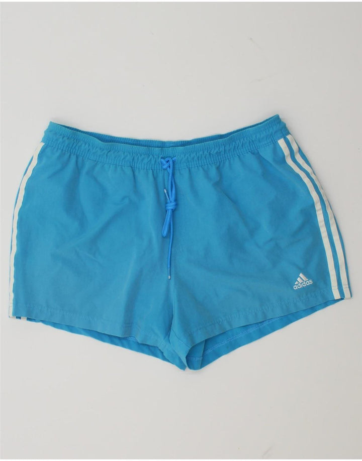 Shorts de natação masculinos Adidas grande poliéster azul