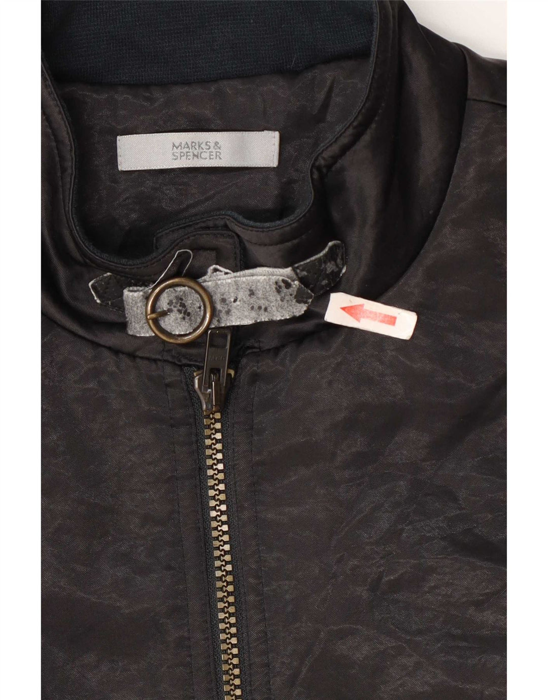 Jaqueta bomber feminina Marks & Spencer Reino Unido 12 bloco colorido preto médio