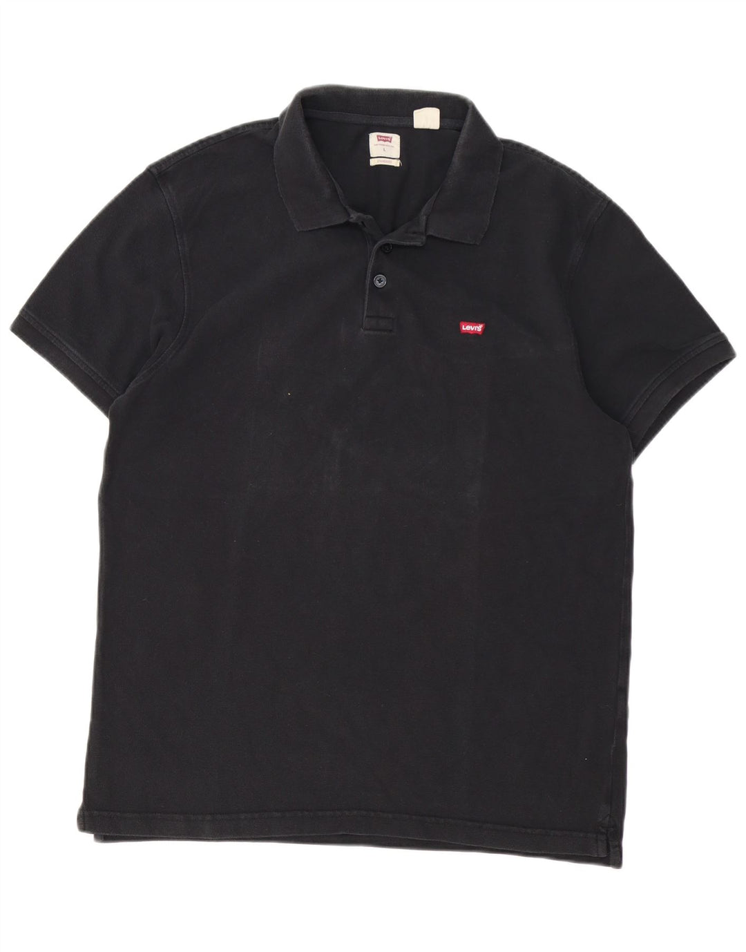 Camisa polo masculina padrão Levi's grande algodão preto