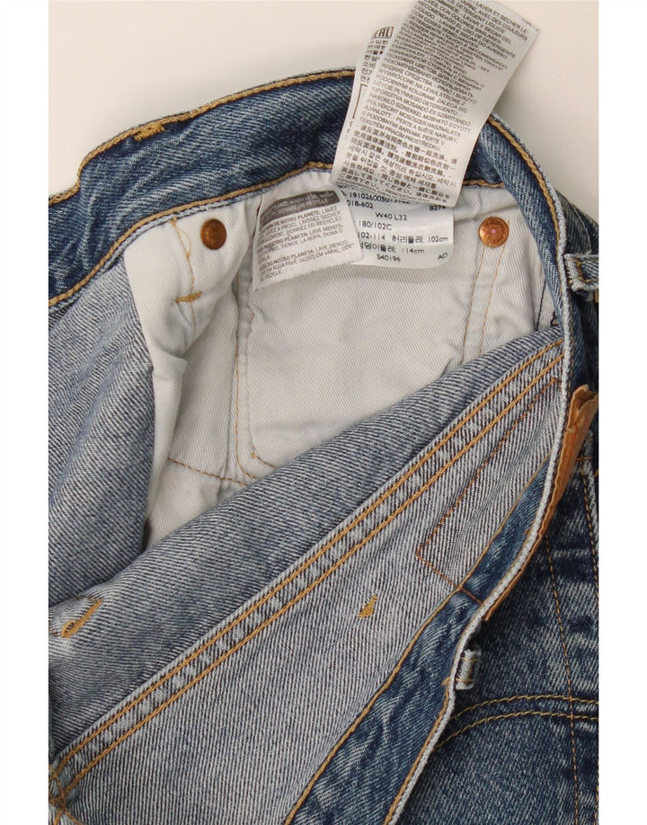 Levi's Masculino 501 Straight Jeans W40 L32 Azul Algodão