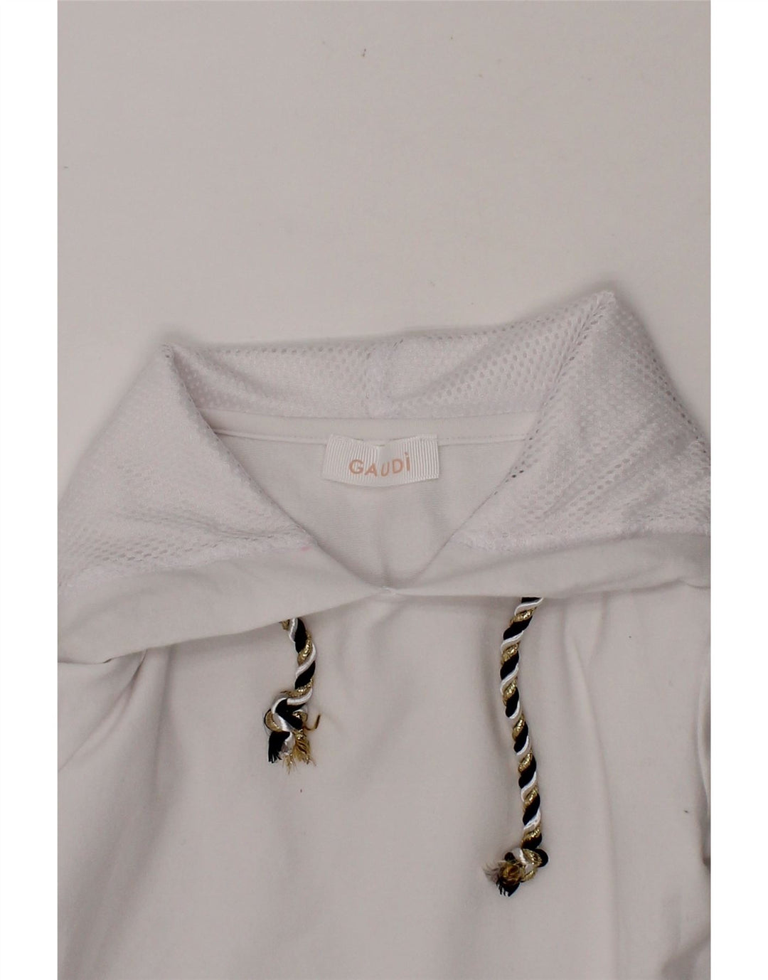 GAUDI Girls Graphic Hooded A-Line Dress 3-4 Years White Cotton Vintage Gaudi and Second-Hand Gaudi from Messina Hembry 