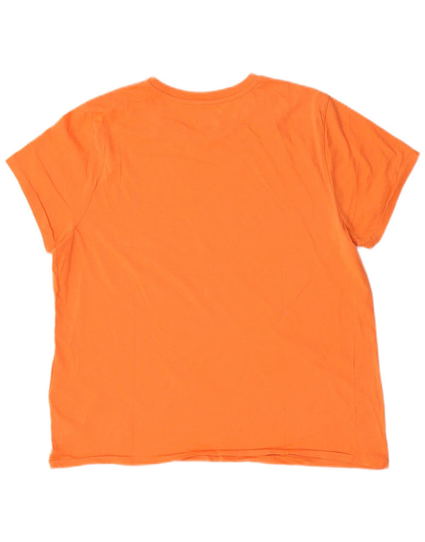 Polo Ralph Lauren Camiseta Feminina Top UK 18 XL Laranja Algodão