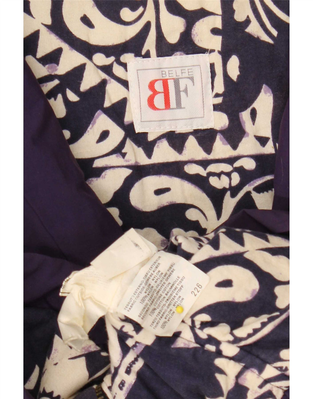 Casaco acolchoado grande feminino Belfe Reino Unido 12 nylon roxo médio