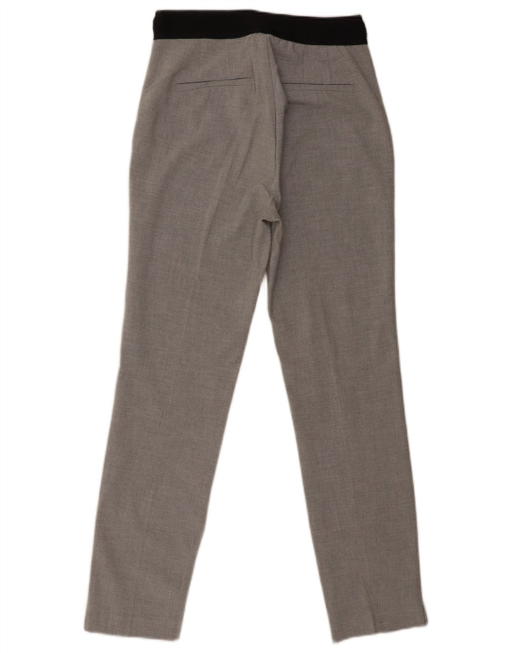 Zara Calça Chino Feminina Slim Pequena W26 L27 Cinza Poliéster