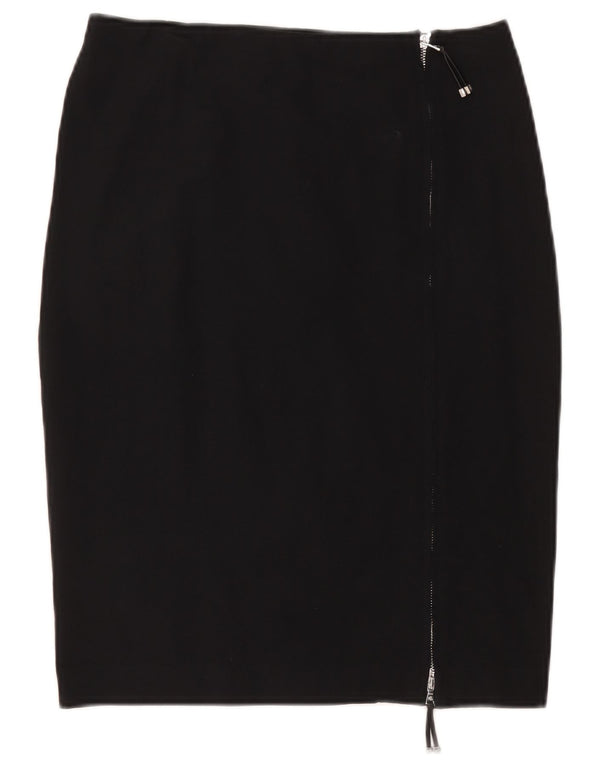 Saia lápis feminina Ralph Lauren US 4 pequena W28 algodão preto