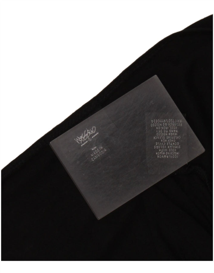 Vestido feminino MOSSIMO manga 3/4 linha A Reino Unido 14 grande rayon preto