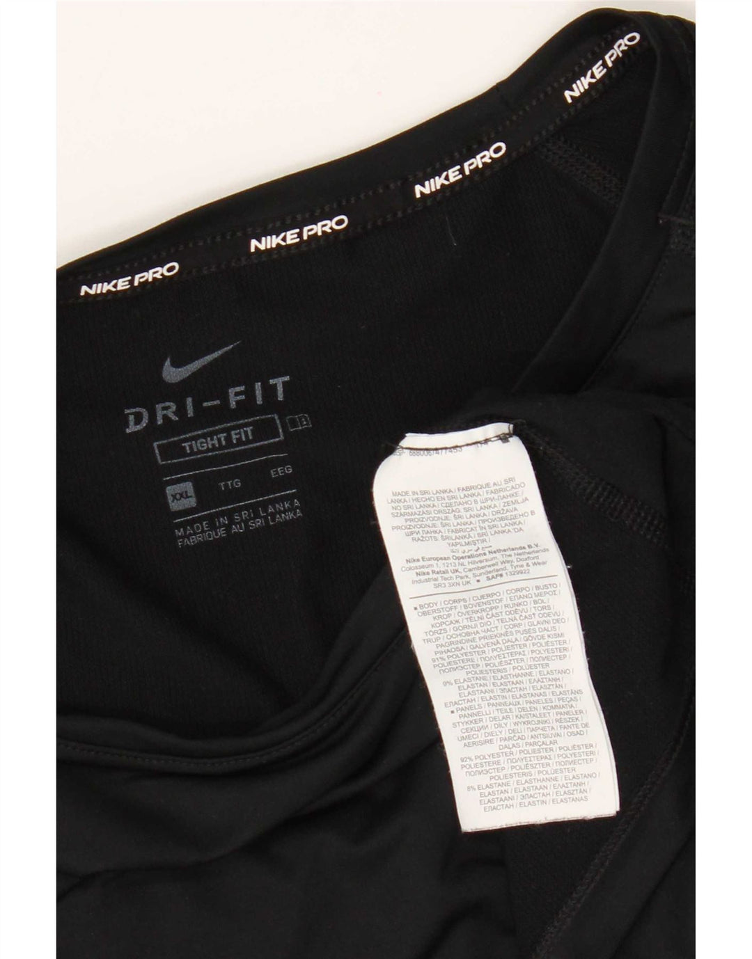Nike Mens Dri Fit Top Manga Longa 2XL Poliéster Preto