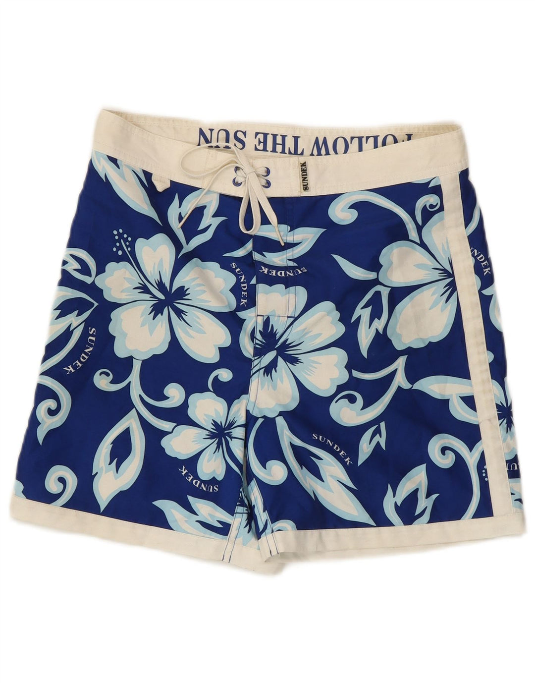 Shorts de natação masculino Sundek pequeno azul floral