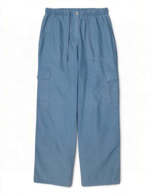 Calça cargo feminina Marks & Spencer folgada Reino Unido 14 médio W30 L29 azul