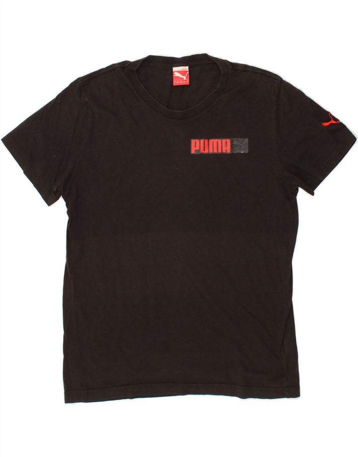 PUMA Mens Graphic T-Shirt Top Medium Black Cotton Vintage Puma and Second-Hand Puma from Messina Hembry 