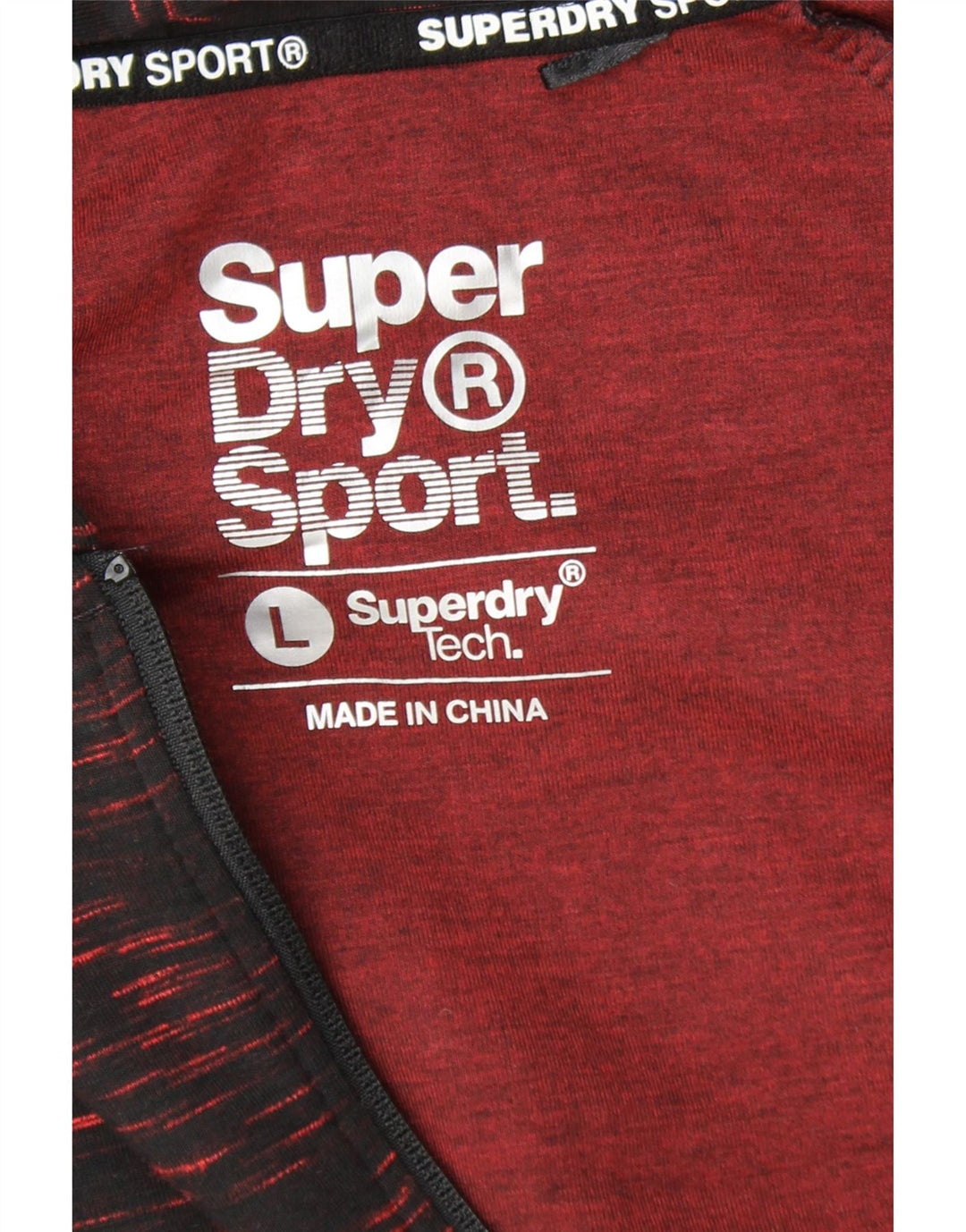 Suéter feminino com capuz e zíper SUPERDRY Reino Unido 16 grande preto manchado
