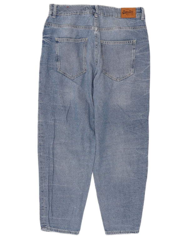 Superdry Calça Jeans Feminina Ruby Cintura Alta Corte Slim W30 L24 Azul Algodão