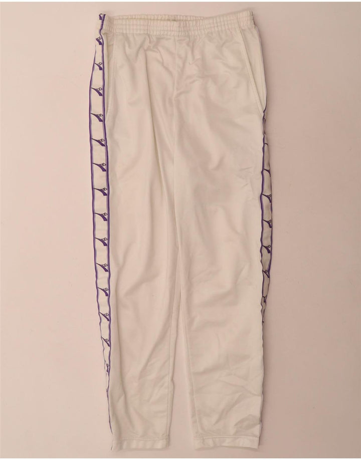 Calça de treino feminina Diadora UK 10 poliéster branco pequeno