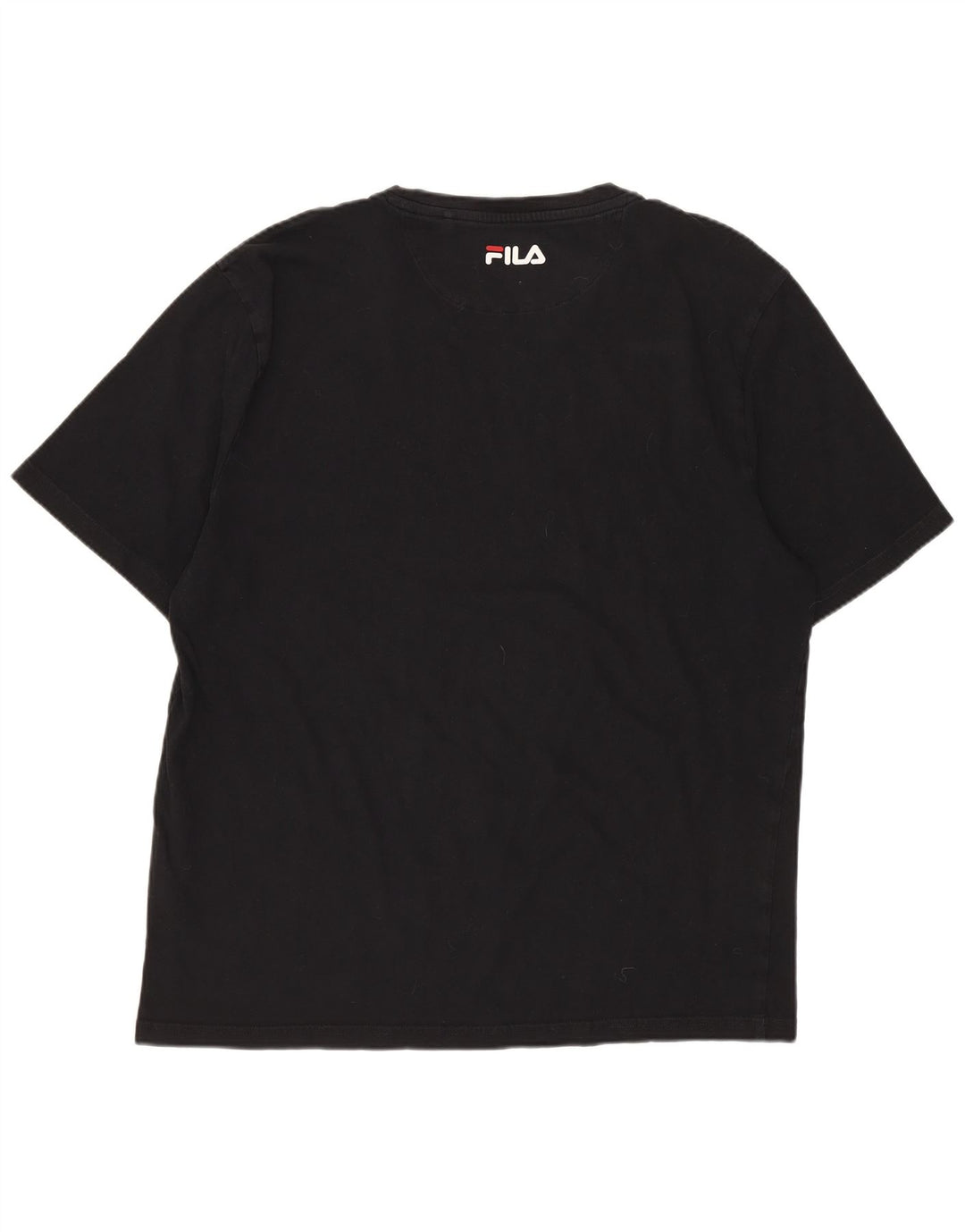 Camiseta masculina gráfica FILA Top grande preto