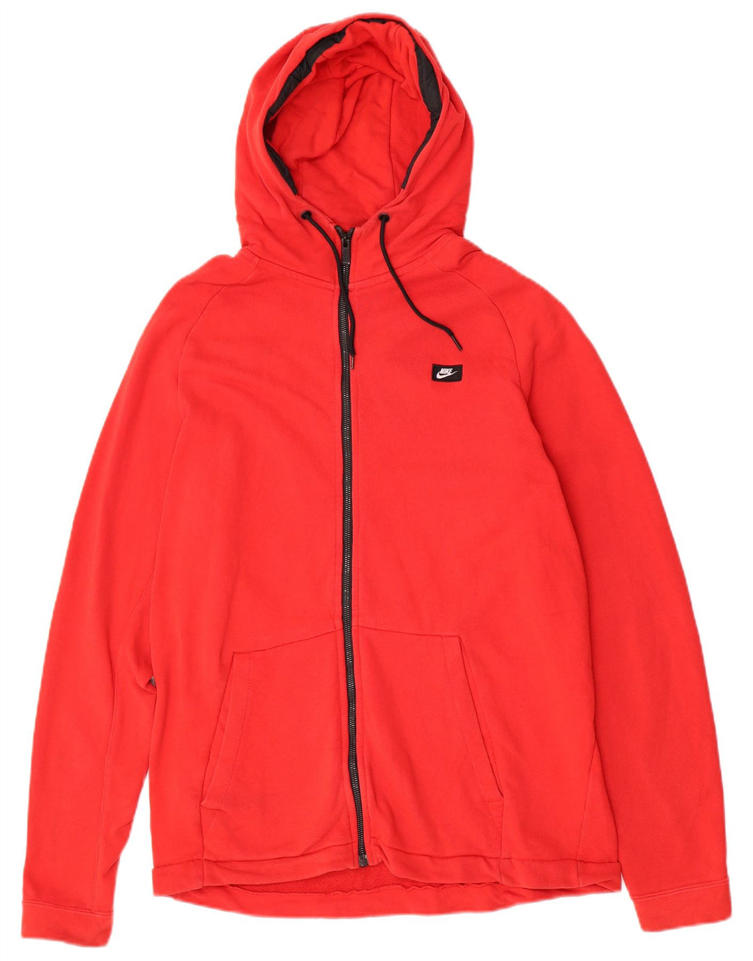 Suéter masculino Nike com capuz e zíper XL vermelho algodão