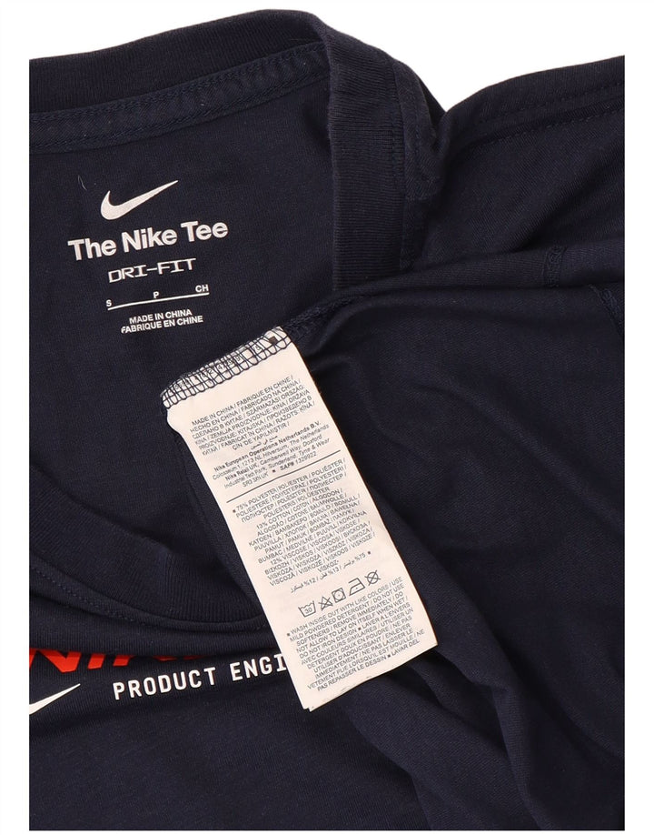 Camiseta Nike Masculina Dri Fit Graphic Top Pequeno Poliéster Azul Marinho