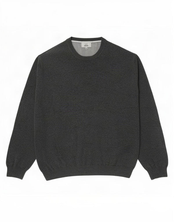 Suéter masculino Marks & Spencer de ajuste regular com gola redonda 2XL algodão cinza