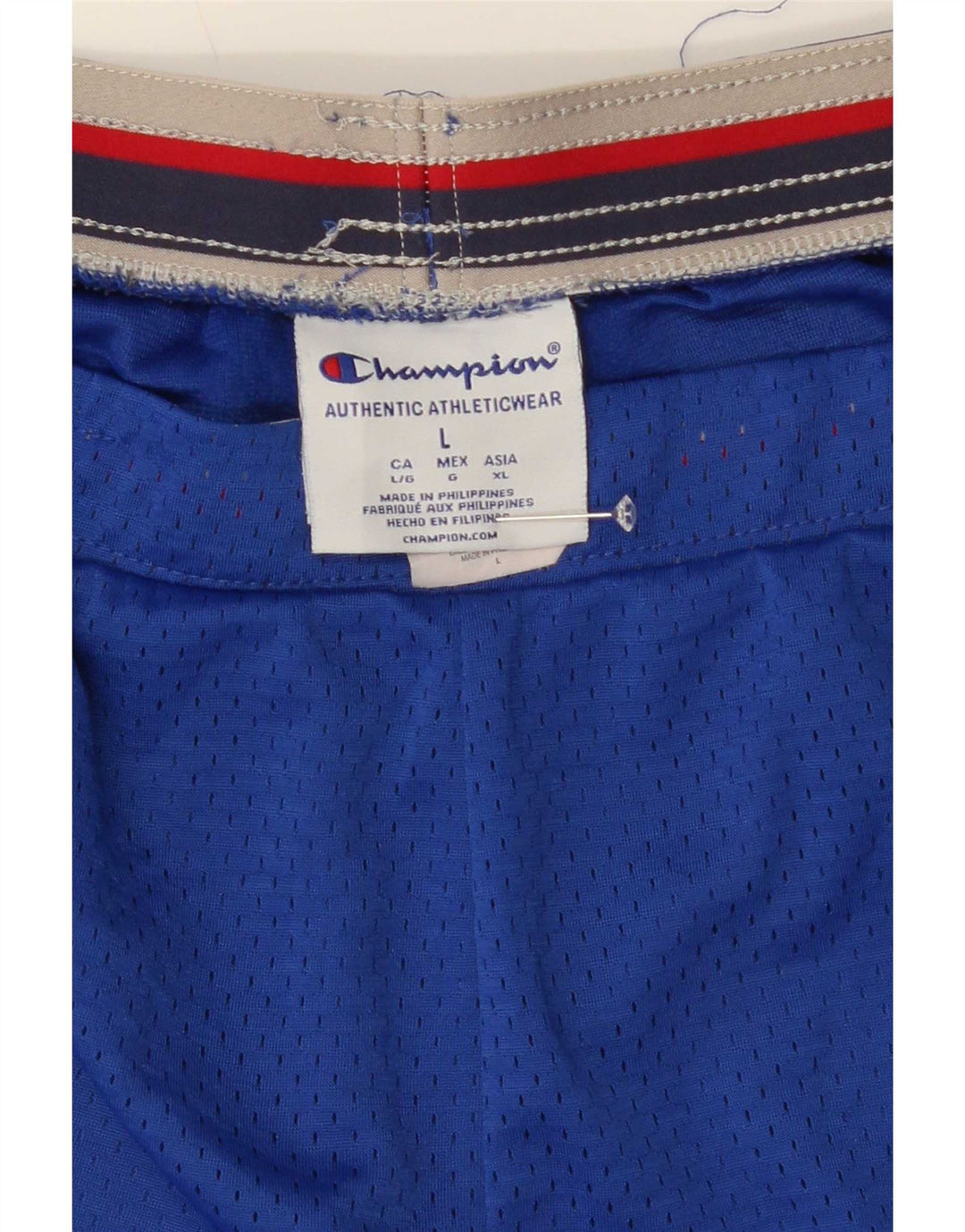 Shorts esportivos masculinos Champion grande azul poliéster