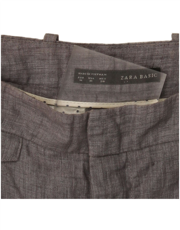 Calça Chino Reta Feminina Zara Médio W28 L27 Cinza