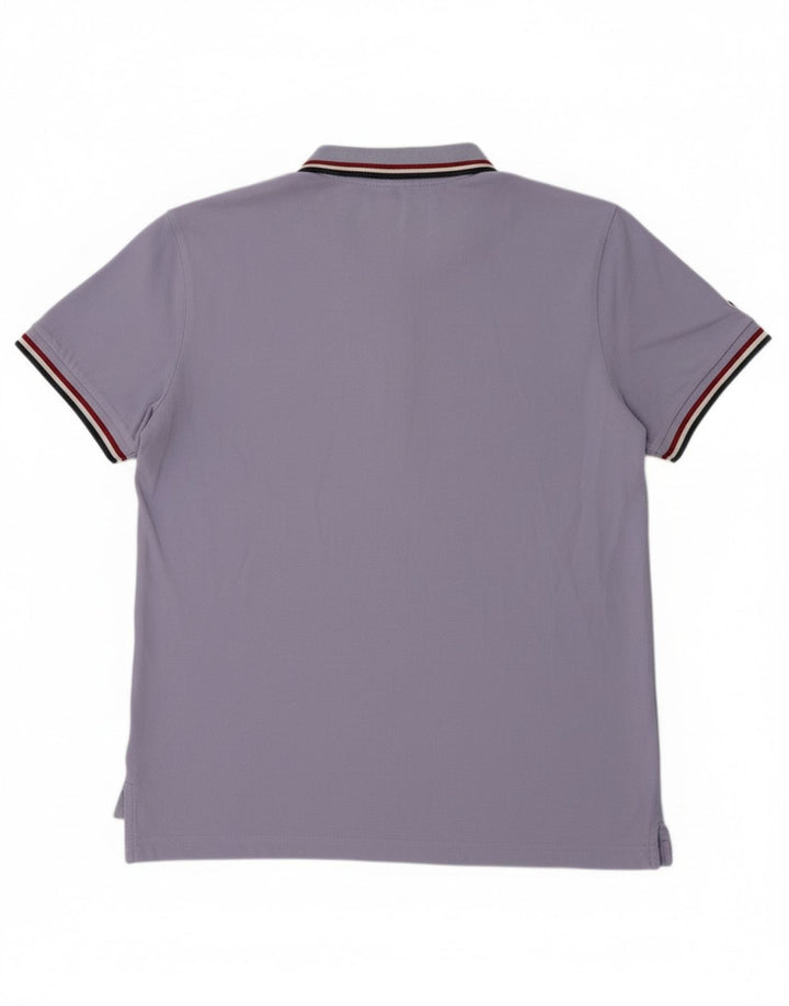 Camisa polo masculina Lambretta algodão azul médio